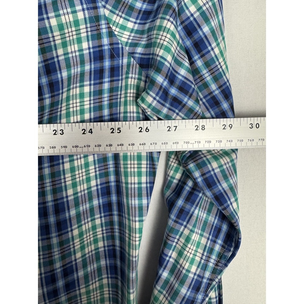 Peter Millar Shirt Mens XL Plaid 100% Cotton Button Up‎ Long Sleeve Casual - Picture 8 of 8